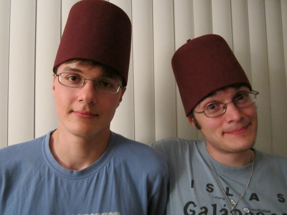 My younger brother may be taller than I, but I'm STOUTER.