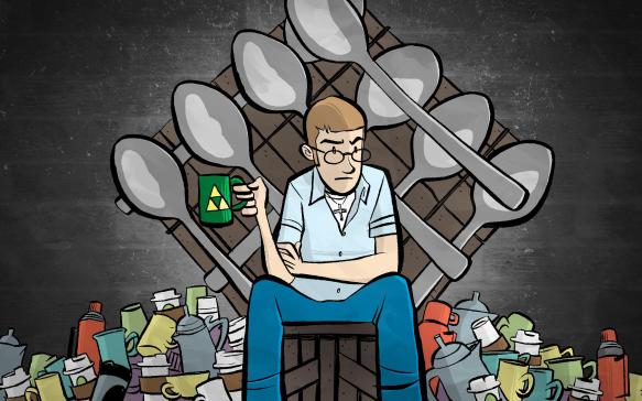 Throne of Coffee Cups