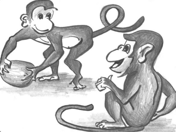 Monkey Parable - Playful monkey