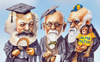 Three Thinkers and a Chimpanzee