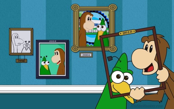 Fred the Monkey sure has changed over the years!