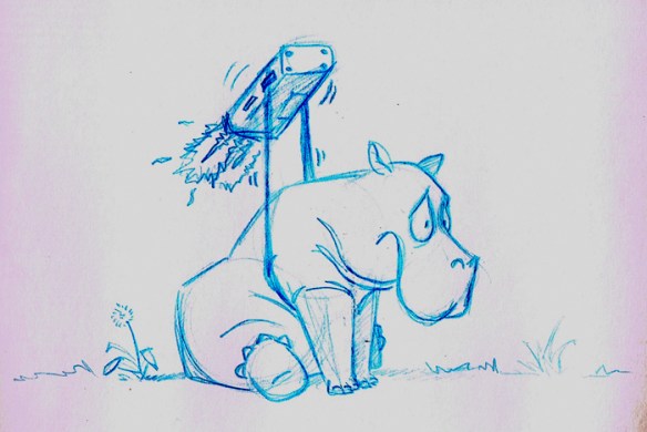 Hippo with a jet pack