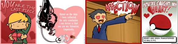 If you recognize all of the games represented in these Valentine's Day cards, you deserve a cookie.